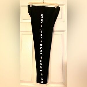 DKNY black leggings with side logo - like new